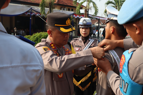 Kapolres Lampung Tengah Pimpin Apel Gelar Pasukan Operasi Zebra Krakatau 2023